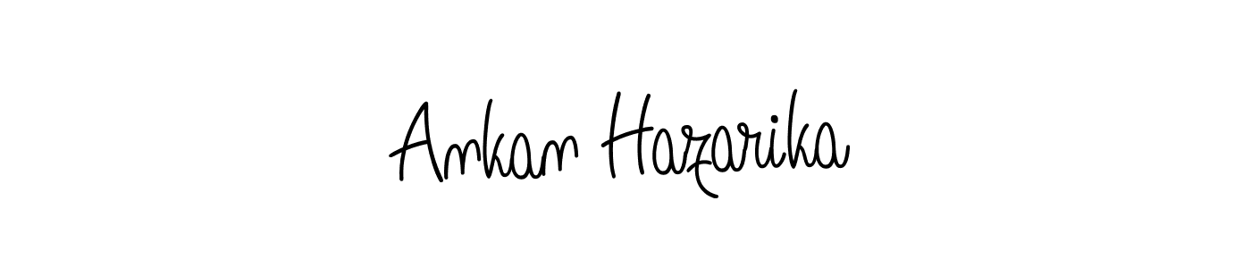 How to make Ankan Hazarika name signature. Use Angelique-Rose-font-FFP style for creating short signs online. This is the latest handwritten sign. Ankan Hazarika signature style 5 images and pictures png