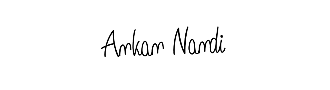 Use a signature maker to create a handwritten signature online. With this signature software, you can design (Angelique-Rose-font-FFP) your own signature for name Ankan Nandi. Ankan Nandi signature style 5 images and pictures png