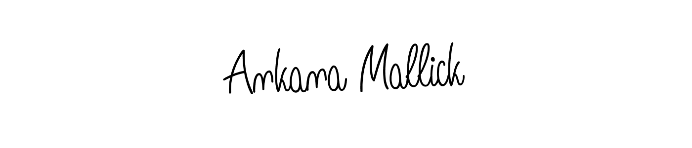 You should practise on your own different ways (Angelique-Rose-font-FFP) to write your name (Ankana Mallick) in signature. don't let someone else do it for you. Ankana Mallick signature style 5 images and pictures png