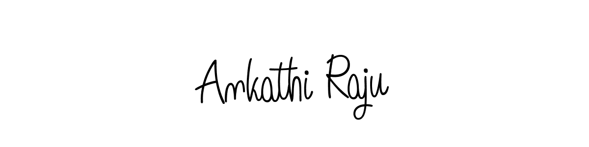 Use a signature maker to create a handwritten signature online. With this signature software, you can design (Angelique-Rose-font-FFP) your own signature for name Ankathi Raju. Ankathi Raju signature style 5 images and pictures png