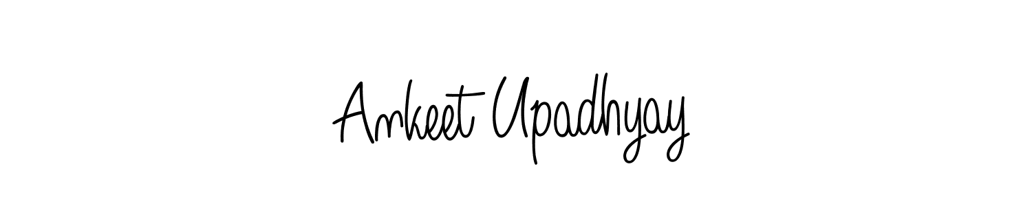 You should practise on your own different ways (Angelique-Rose-font-FFP) to write your name (Ankeet Upadhyay) in signature. don't let someone else do it for you. Ankeet Upadhyay signature style 5 images and pictures png