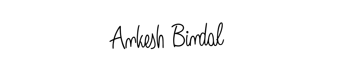 How to make Ankesh Bindal name signature. Use Angelique-Rose-font-FFP style for creating short signs online. This is the latest handwritten sign. Ankesh Bindal signature style 5 images and pictures png