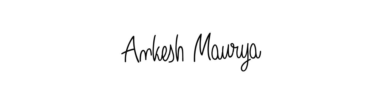 Make a beautiful signature design for name Ankesh Maurya. With this signature (Angelique-Rose-font-FFP) style, you can create a handwritten signature for free. Ankesh Maurya signature style 5 images and pictures png