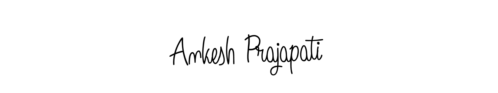 The best way (Angelique-Rose-font-FFP) to make a short signature is to pick only two or three words in your name. The name Ankesh Prajapati include a total of six letters. For converting this name. Ankesh Prajapati signature style 5 images and pictures png