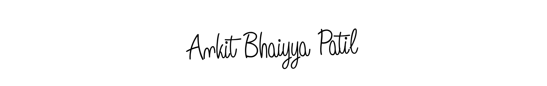 How to make Ankit Bhaiyya Patil name signature. Use Angelique-Rose-font-FFP style for creating short signs online. This is the latest handwritten sign. Ankit Bhaiyya Patil signature style 5 images and pictures png