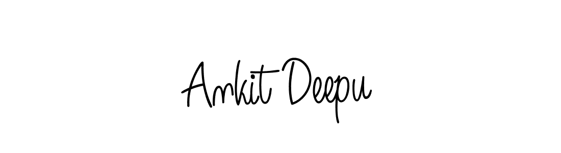 You should practise on your own different ways (Angelique-Rose-font-FFP) to write your name (Ankit Deepu) in signature. don't let someone else do it for you. Ankit Deepu signature style 5 images and pictures png