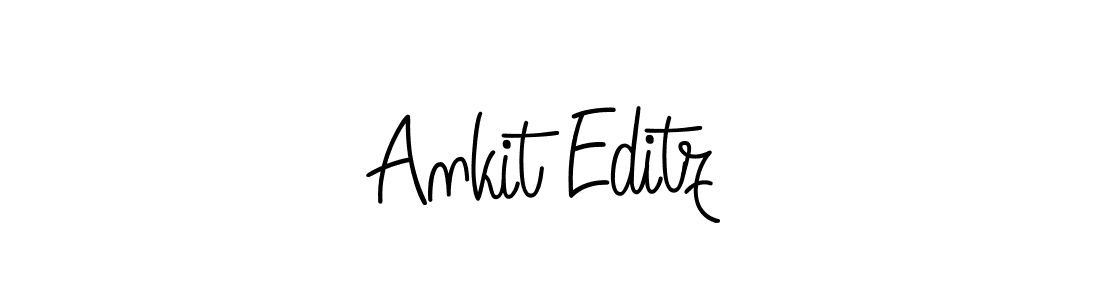 Use a signature maker to create a handwritten signature online. With this signature software, you can design (Angelique-Rose-font-FFP) your own signature for name Ankit Editz. Ankit Editz signature style 5 images and pictures png