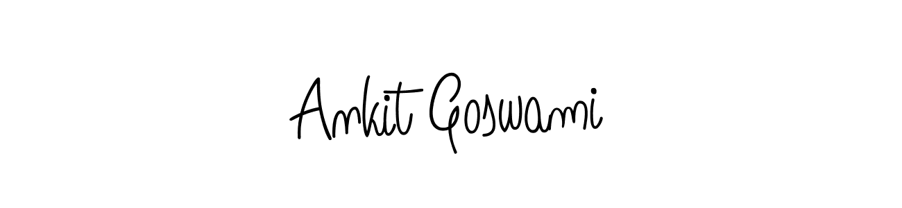 You should practise on your own different ways (Angelique-Rose-font-FFP) to write your name (Ankit Goswami) in signature. don't let someone else do it for you. Ankit Goswami signature style 5 images and pictures png