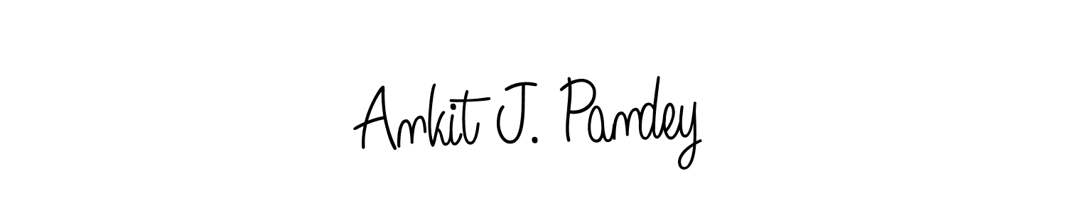 Create a beautiful signature design for name Ankit J. Pandey. With this signature (Angelique-Rose-font-FFP) fonts, you can make a handwritten signature for free. Ankit J. Pandey signature style 5 images and pictures png