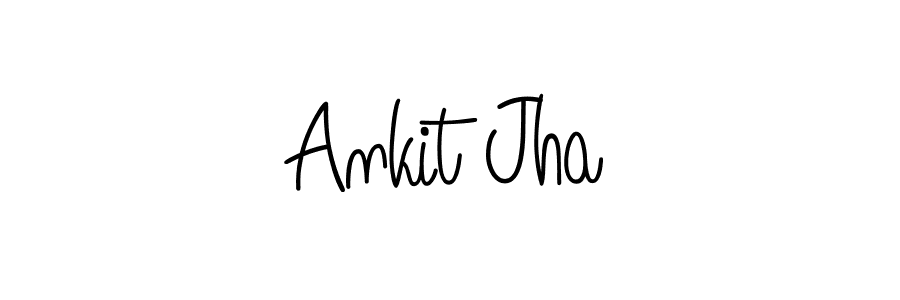 The best way (Angelique-Rose-font-FFP) to make a short signature is to pick only two or three words in your name. The name Ankit Jha include a total of six letters. For converting this name. Ankit Jha signature style 5 images and pictures png