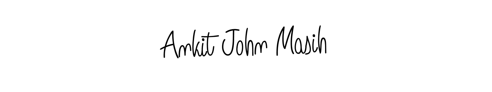 How to make Ankit John Masih name signature. Use Angelique-Rose-font-FFP style for creating short signs online. This is the latest handwritten sign. Ankit John Masih signature style 5 images and pictures png
