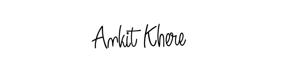 You should practise on your own different ways (Angelique-Rose-font-FFP) to write your name (Ankit Khere) in signature. don't let someone else do it for you. Ankit Khere signature style 5 images and pictures png