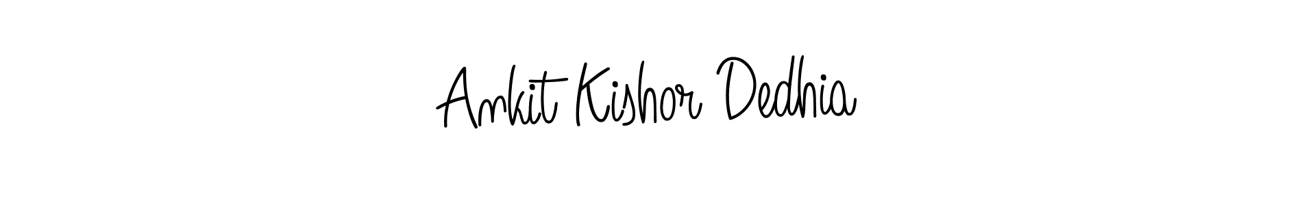 Use a signature maker to create a handwritten signature online. With this signature software, you can design (Angelique-Rose-font-FFP) your own signature for name Ankit Kishor Dedhia. Ankit Kishor Dedhia signature style 5 images and pictures png