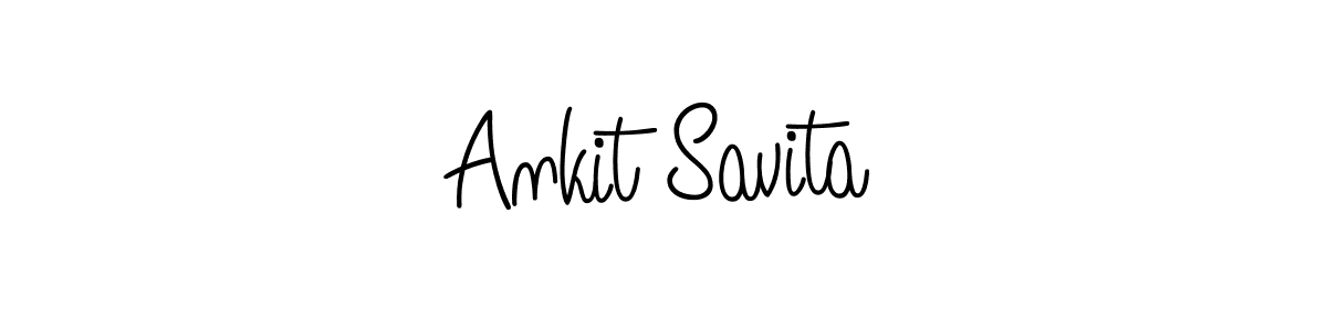 Make a beautiful signature design for name Ankit Savita. With this signature (Angelique-Rose-font-FFP) style, you can create a handwritten signature for free. Ankit Savita signature style 5 images and pictures png