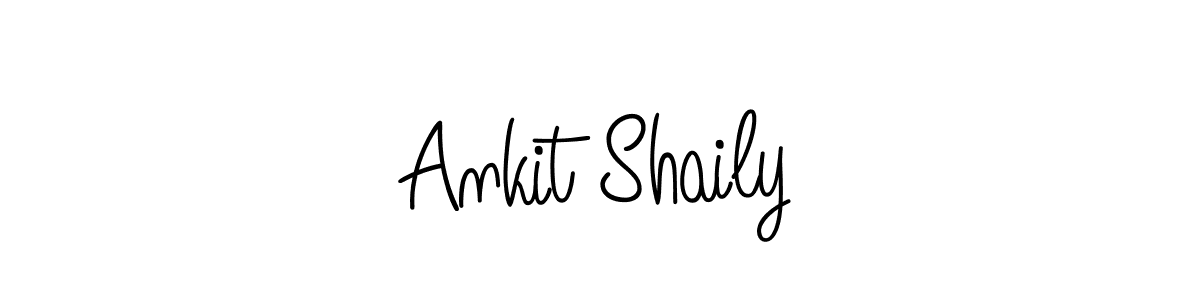 Use a signature maker to create a handwritten signature online. With this signature software, you can design (Angelique-Rose-font-FFP) your own signature for name Ankit Shaily. Ankit Shaily signature style 5 images and pictures png