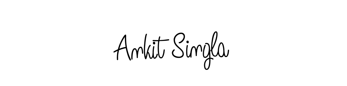 You should practise on your own different ways (Angelique-Rose-font-FFP) to write your name (Ankit Singla) in signature. don't let someone else do it for you. Ankit Singla signature style 5 images and pictures png