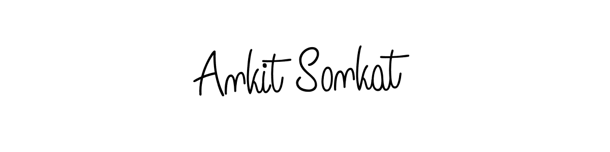 Design your own signature with our free online signature maker. With this signature software, you can create a handwritten (Angelique-Rose-font-FFP) signature for name Ankit Sonkat. Ankit Sonkat signature style 5 images and pictures png