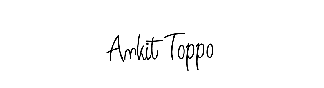 You should practise on your own different ways (Angelique-Rose-font-FFP) to write your name (Ankit Toppo) in signature. don't let someone else do it for you. Ankit Toppo signature style 5 images and pictures png