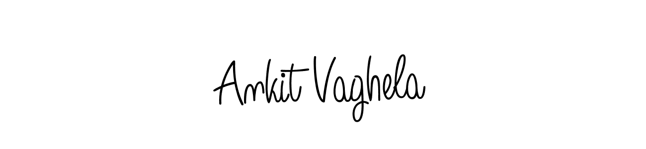 You should practise on your own different ways (Angelique-Rose-font-FFP) to write your name (Ankit Vaghela) in signature. don't let someone else do it for you. Ankit Vaghela signature style 5 images and pictures png