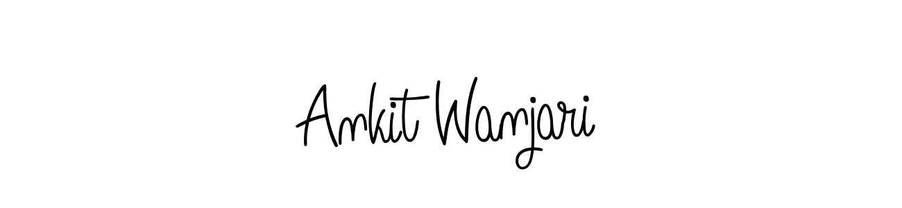 if you are searching for the best signature style for your name Ankit Wanjari. so please give up your signature search. here we have designed multiple signature styles  using Angelique-Rose-font-FFP. Ankit Wanjari signature style 5 images and pictures png