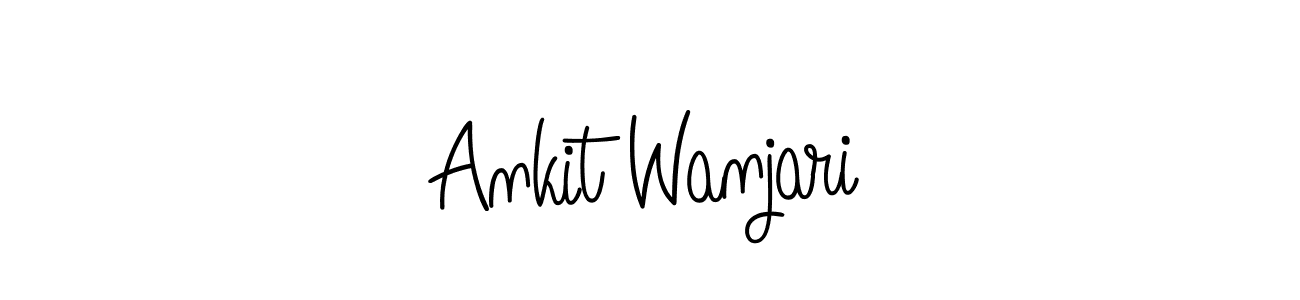 if you are searching for the best signature style for your name Ankit Wanjari. so please give up your signature search. here we have designed multiple signature styles  using Angelique-Rose-font-FFP. Ankit Wanjari signature style 5 images and pictures png