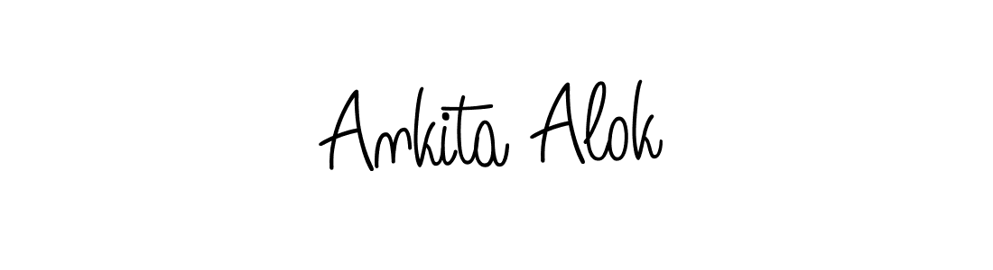 Also we have Ankita Alok name is the best signature style. Create professional handwritten signature collection using Angelique-Rose-font-FFP autograph style. Ankita Alok signature style 5 images and pictures png