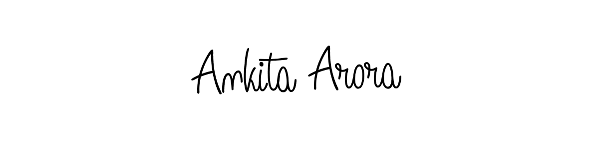 Make a beautiful signature design for name Ankita Arora. With this signature (Angelique-Rose-font-FFP) style, you can create a handwritten signature for free. Ankita Arora signature style 5 images and pictures png