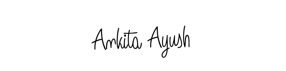 How to make Ankita Ayush signature? Angelique-Rose-font-FFP is a professional autograph style. Create handwritten signature for Ankita Ayush name. Ankita Ayush signature style 5 images and pictures png