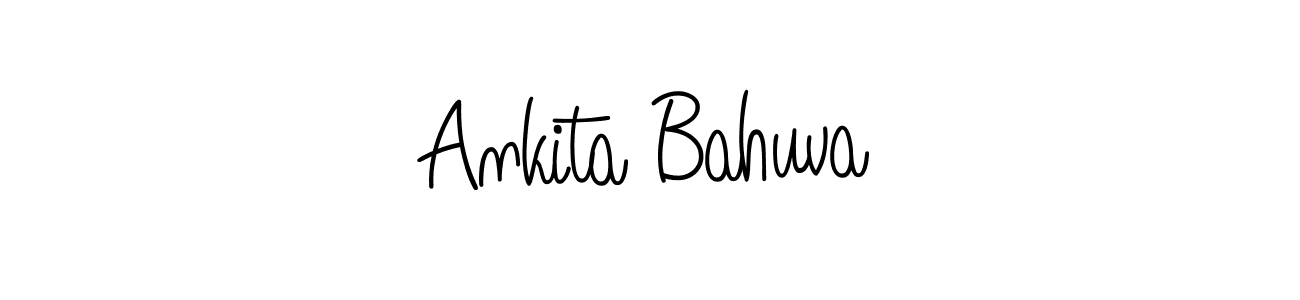 Make a beautiful signature design for name Ankita Bahuva. With this signature (Angelique-Rose-font-FFP) style, you can create a handwritten signature for free. Ankita Bahuva signature style 5 images and pictures png