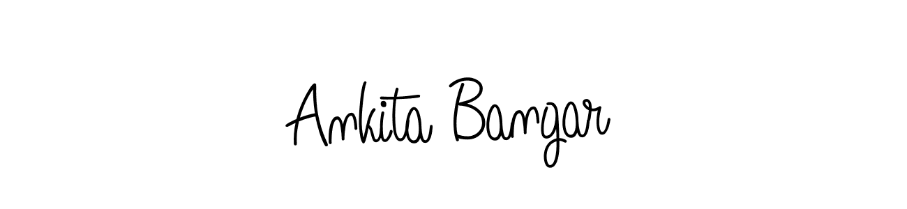 You should practise on your own different ways (Angelique-Rose-font-FFP) to write your name (Ankita Bangar) in signature. don't let someone else do it for you. Ankita Bangar signature style 5 images and pictures png