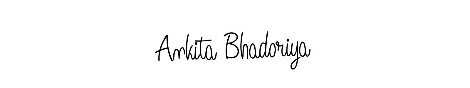 Make a beautiful signature design for name Ankita Bhadoriya. With this signature (Angelique-Rose-font-FFP) style, you can create a handwritten signature for free. Ankita Bhadoriya signature style 5 images and pictures png