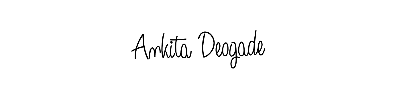 You should practise on your own different ways (Angelique-Rose-font-FFP) to write your name (Ankita Deogade) in signature. don't let someone else do it for you. Ankita Deogade signature style 5 images and pictures png