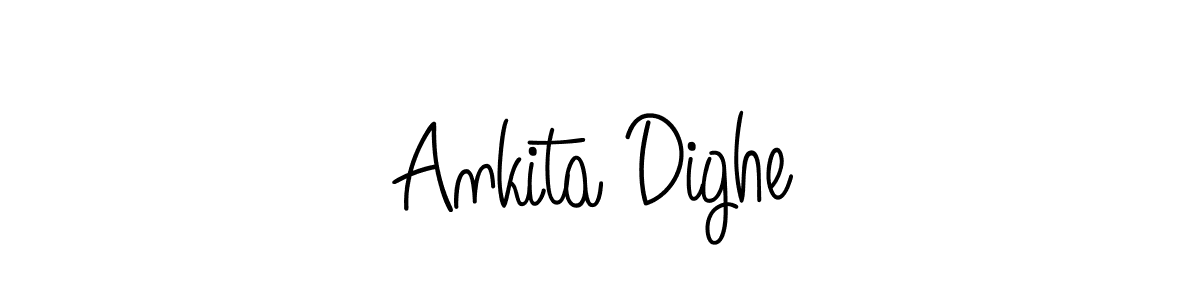 You should practise on your own different ways (Angelique-Rose-font-FFP) to write your name (Ankita Dighe) in signature. don't let someone else do it for you. Ankita Dighe signature style 5 images and pictures png