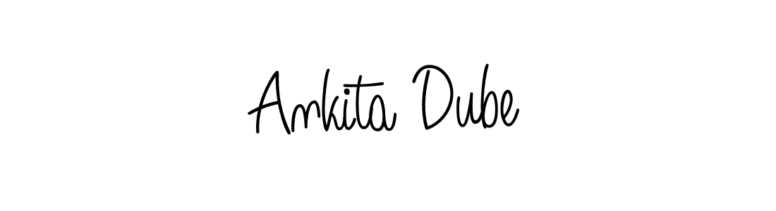 Design your own signature with our free online signature maker. With this signature software, you can create a handwritten (Angelique-Rose-font-FFP) signature for name Ankita Dube. Ankita Dube signature style 5 images and pictures png