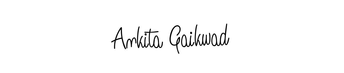 You should practise on your own different ways (Angelique-Rose-font-FFP) to write your name (Ankita Gaikwad) in signature. don't let someone else do it for you. Ankita Gaikwad signature style 5 images and pictures png