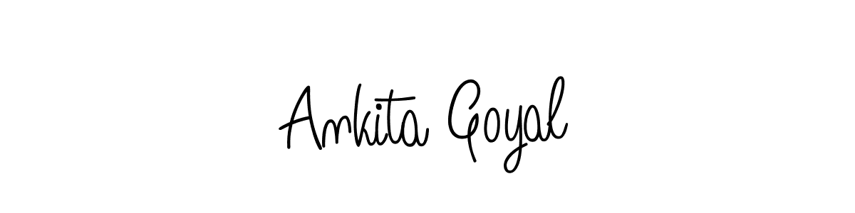 The best way (Angelique-Rose-font-FFP) to make a short signature is to pick only two or three words in your name. The name Ankita Goyal include a total of six letters. For converting this name. Ankita Goyal signature style 5 images and pictures png