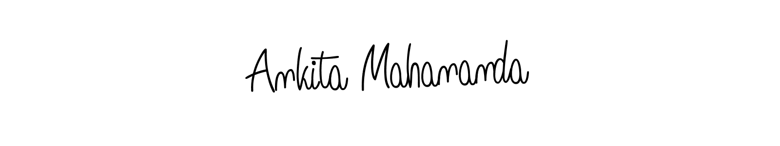 Ankita Mahananda stylish signature style. Best Handwritten Sign (Angelique-Rose-font-FFP) for my name. Handwritten Signature Collection Ideas for my name Ankita Mahananda. Ankita Mahananda signature style 5 images and pictures png