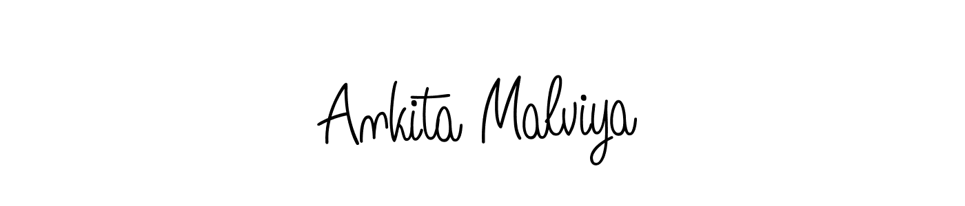 How to make Ankita Malviya name signature. Use Angelique-Rose-font-FFP style for creating short signs online. This is the latest handwritten sign. Ankita Malviya signature style 5 images and pictures png