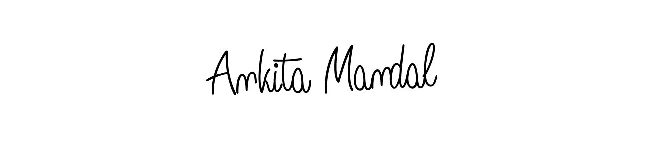 The best way (Angelique-Rose-font-FFP) to make a short signature is to pick only two or three words in your name. The name Ankita Mandal include a total of six letters. For converting this name. Ankita Mandal signature style 5 images and pictures png