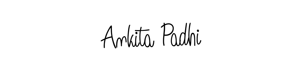 You should practise on your own different ways (Angelique-Rose-font-FFP) to write your name (Ankita Padhi) in signature. don't let someone else do it for you. Ankita Padhi signature style 5 images and pictures png