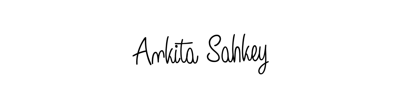 Also we have Ankita Sahkey name is the best signature style. Create professional handwritten signature collection using Angelique-Rose-font-FFP autograph style. Ankita Sahkey signature style 5 images and pictures png