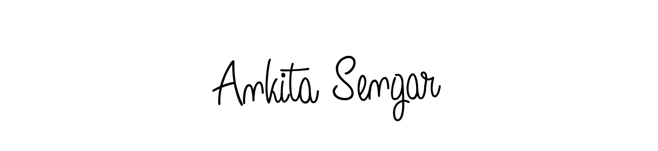 The best way (Angelique-Rose-font-FFP) to make a short signature is to pick only two or three words in your name. The name Ankita Sengar include a total of six letters. For converting this name. Ankita Sengar signature style 5 images and pictures png