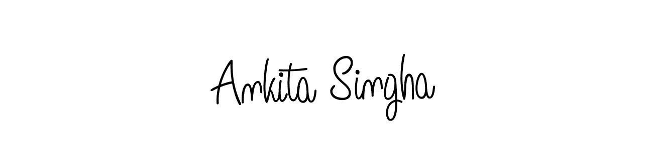 Use a signature maker to create a handwritten signature online. With this signature software, you can design (Angelique-Rose-font-FFP) your own signature for name Ankita Singha. Ankita Singha signature style 5 images and pictures png