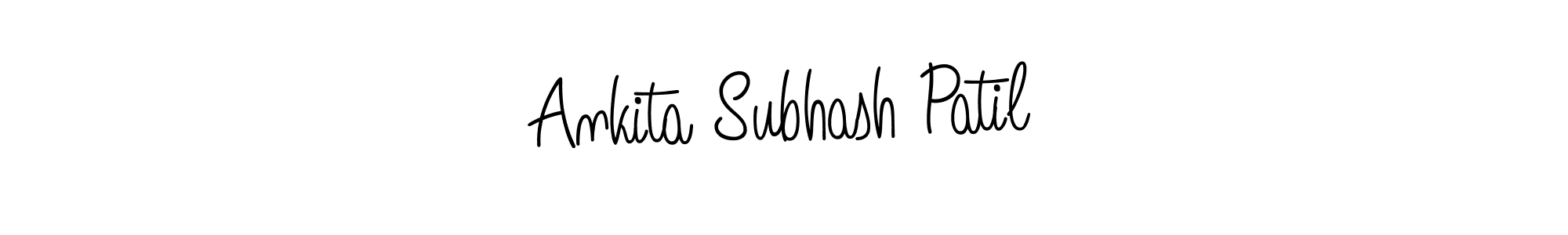 The best way (Angelique-Rose-font-FFP) to make a short signature is to pick only two or three words in your name. The name Ankita Subhash Patil include a total of six letters. For converting this name. Ankita Subhash Patil signature style 5 images and pictures png