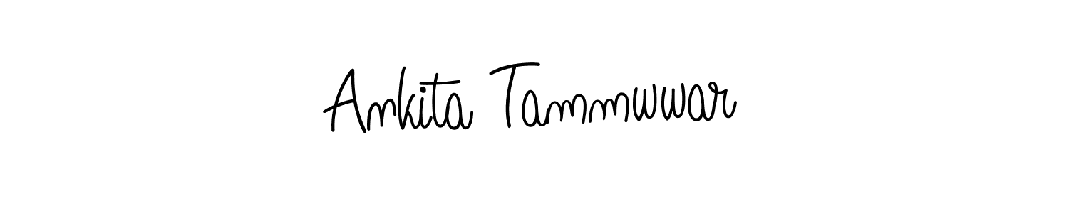 How to make Ankita Tammwwar name signature. Use Angelique-Rose-font-FFP style for creating short signs online. This is the latest handwritten sign. Ankita Tammwwar signature style 5 images and pictures png