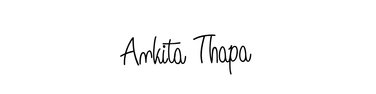 Also we have Ankita Thapa name is the best signature style. Create professional handwritten signature collection using Angelique-Rose-font-FFP autograph style. Ankita Thapa signature style 5 images and pictures png