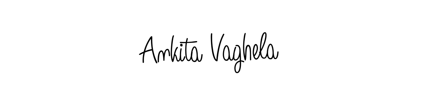 Also we have Ankita Vaghela name is the best signature style. Create professional handwritten signature collection using Angelique-Rose-font-FFP autograph style. Ankita Vaghela signature style 5 images and pictures png