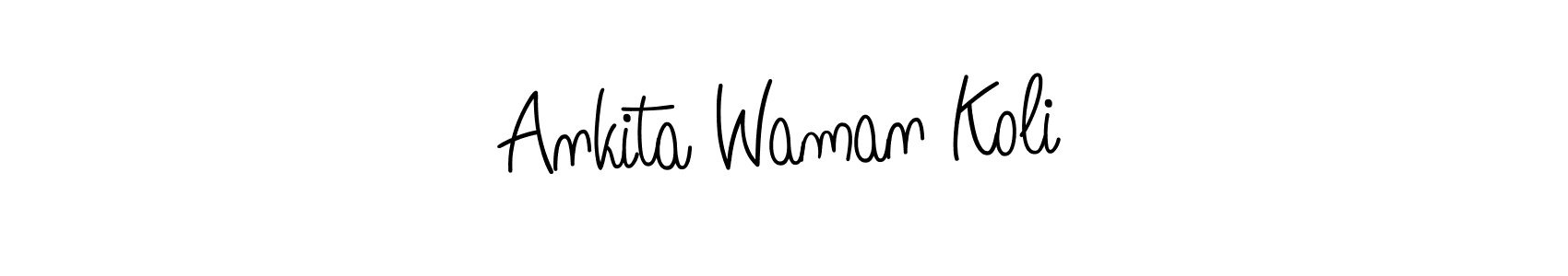 You can use this online signature creator to create a handwritten signature for the name Ankita Waman Koli. This is the best online autograph maker. Ankita Waman Koli signature style 5 images and pictures png