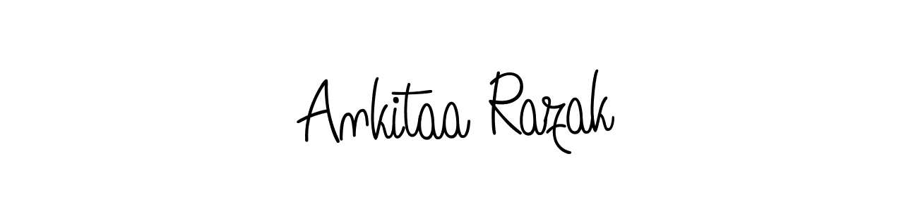 How to make Ankitaa Razak name signature. Use Angelique-Rose-font-FFP style for creating short signs online. This is the latest handwritten sign. Ankitaa Razak signature style 5 images and pictures png