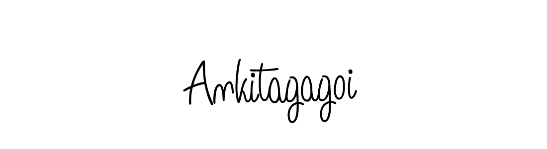 Use a signature maker to create a handwritten signature online. With this signature software, you can design (Angelique-Rose-font-FFP) your own signature for name Ankitagagoi. Ankitagagoi signature style 5 images and pictures png
